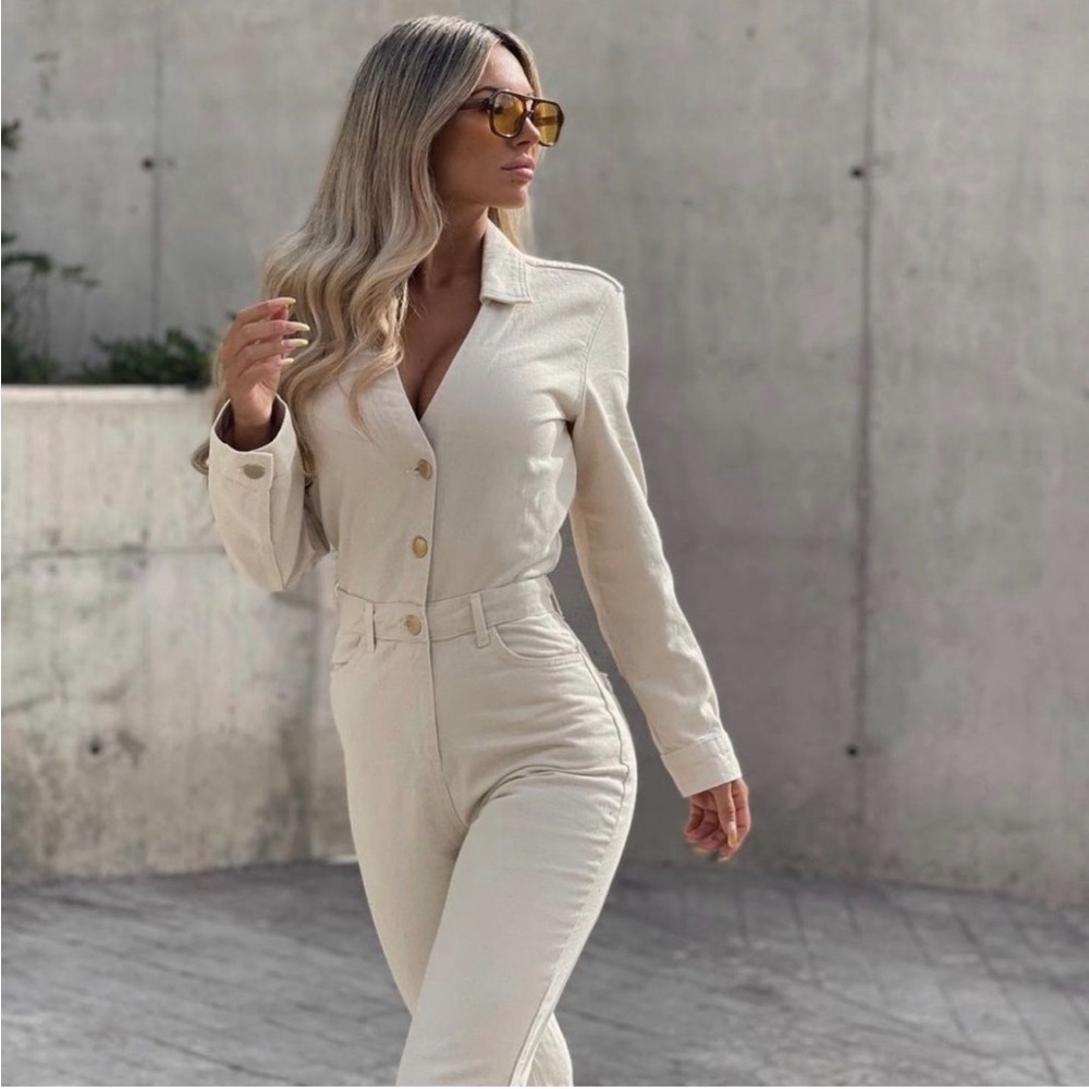 ZARA denim jumpsuit